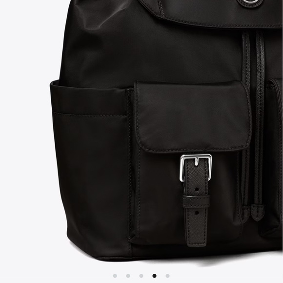 NEW!  Red Tory Burch Nylon Flap backpack